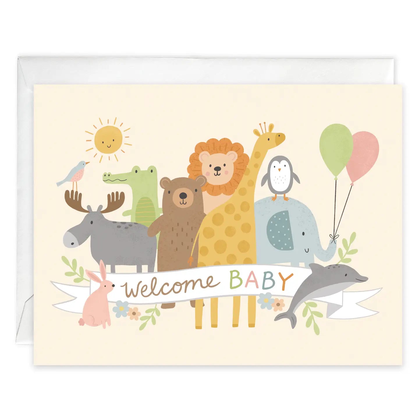 Gina B Designs With Scripture Baby Greeting Card - Animal Hello