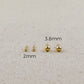 Miel & Gold Ball Stud Earrings 18k Gold Filled
