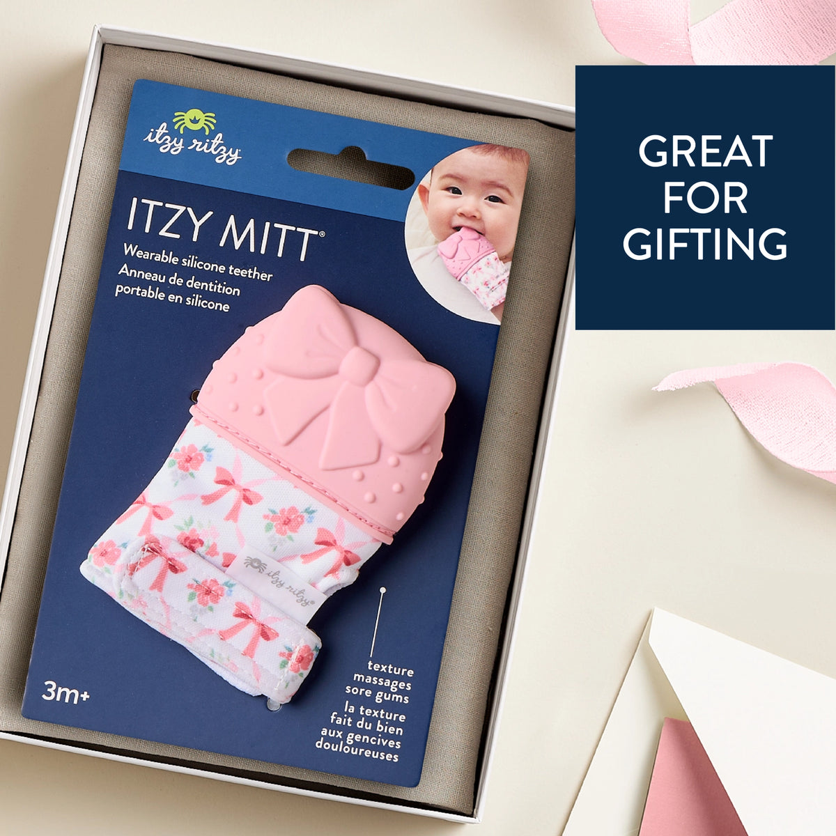 Itsy Ritzy Sippy Itzy Ritzy Itzy Mitt - Bow | The Baby Cubby