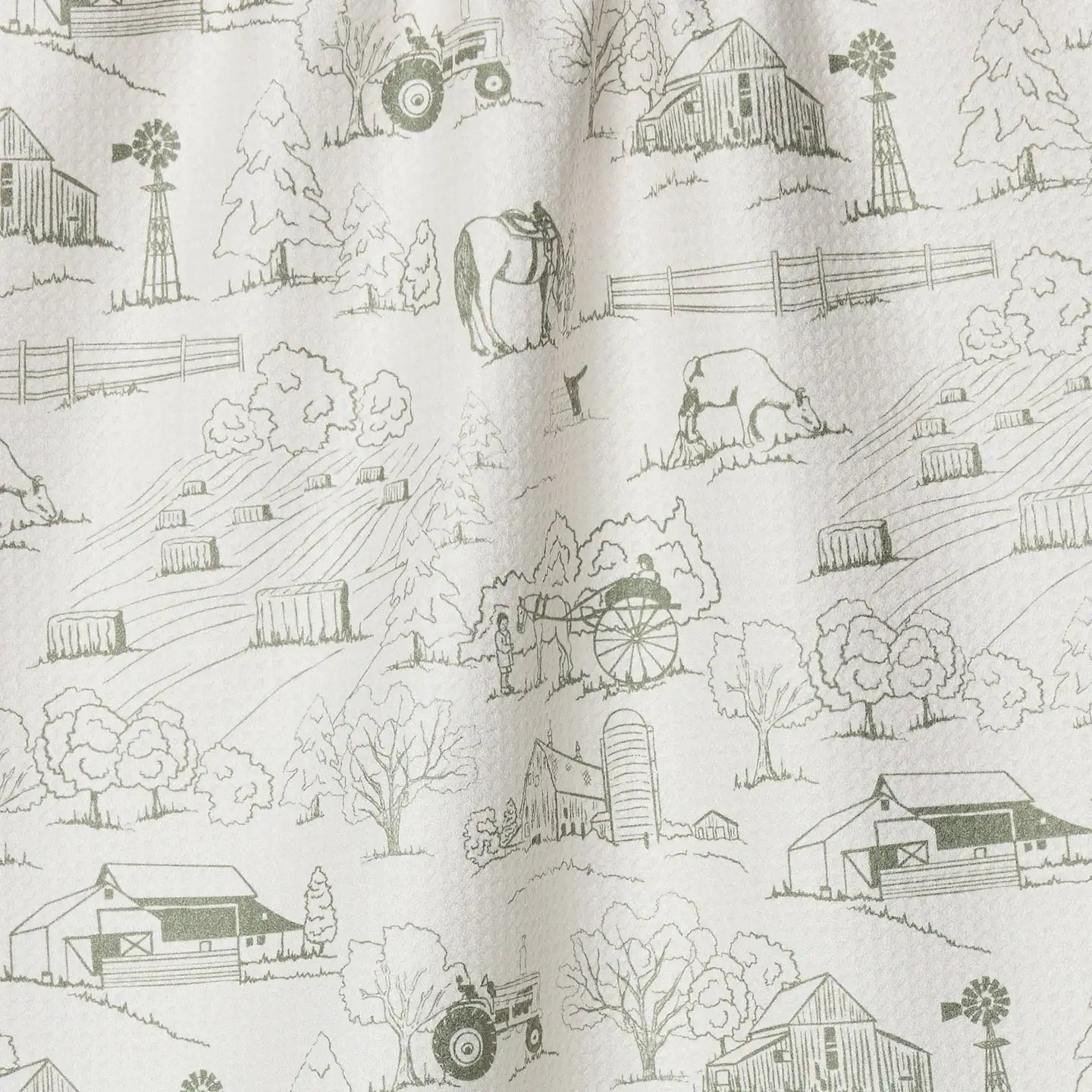 Geometry Farmyard Tea Towel