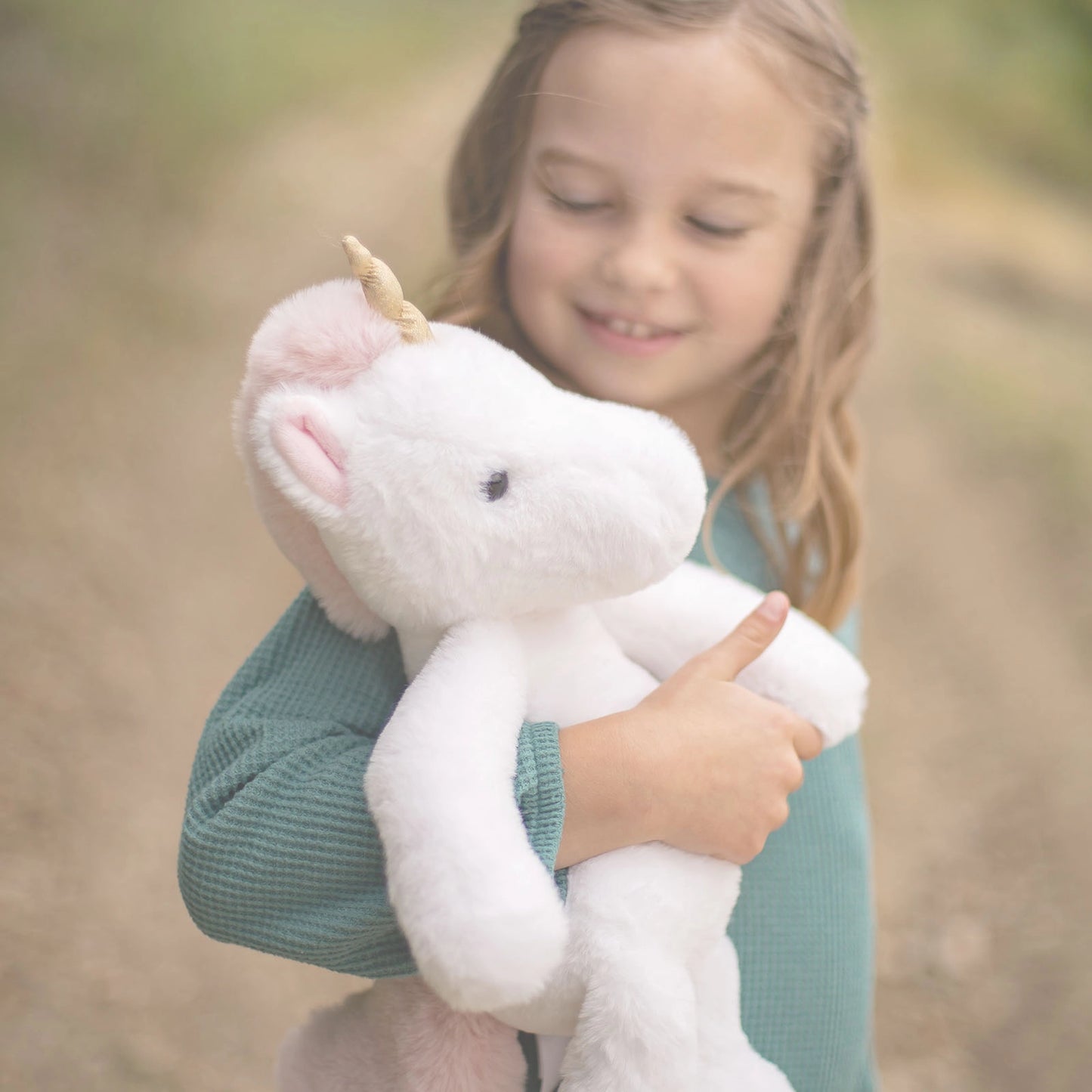 Beverly Hills Teddy Bear Company World's Softest Lushee 16 Inch - Unity White Unicorn Plush