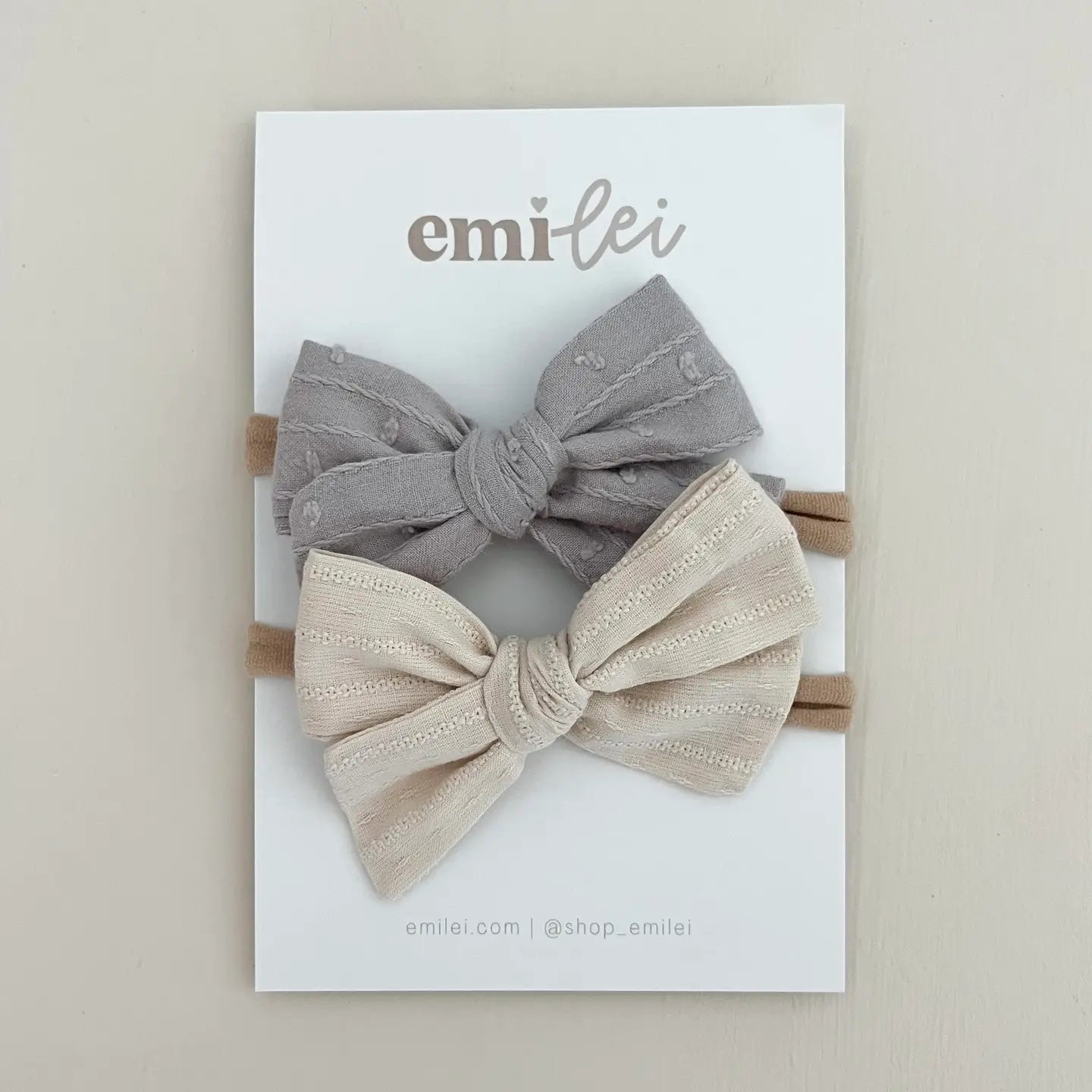 Emi Lei Nylon Stretchy Bow Headband Set