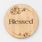Miriia Blessed' Wood Plaque Floral Photo Prop