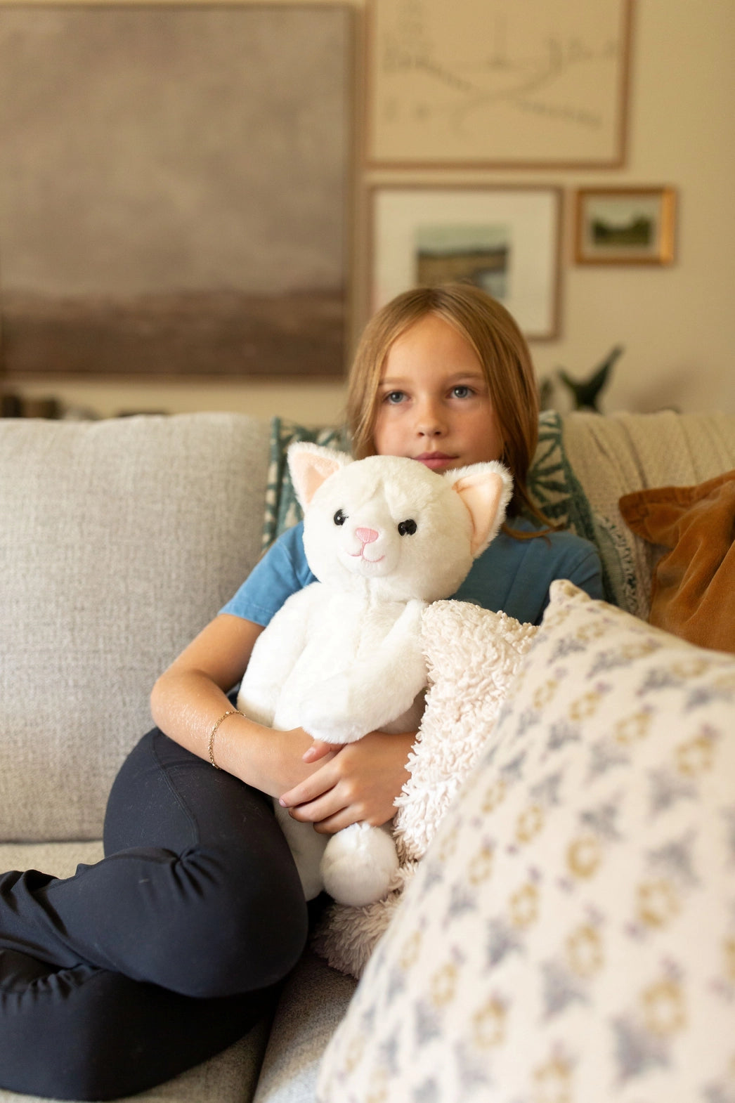 Beverly Hills Teddy Bear Company World's Softest Lushee 16 Inch - Karing Kitty White Plush Toy
