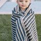 Mebie Baby Organic Cotton Beach Towel - Blue Stripe