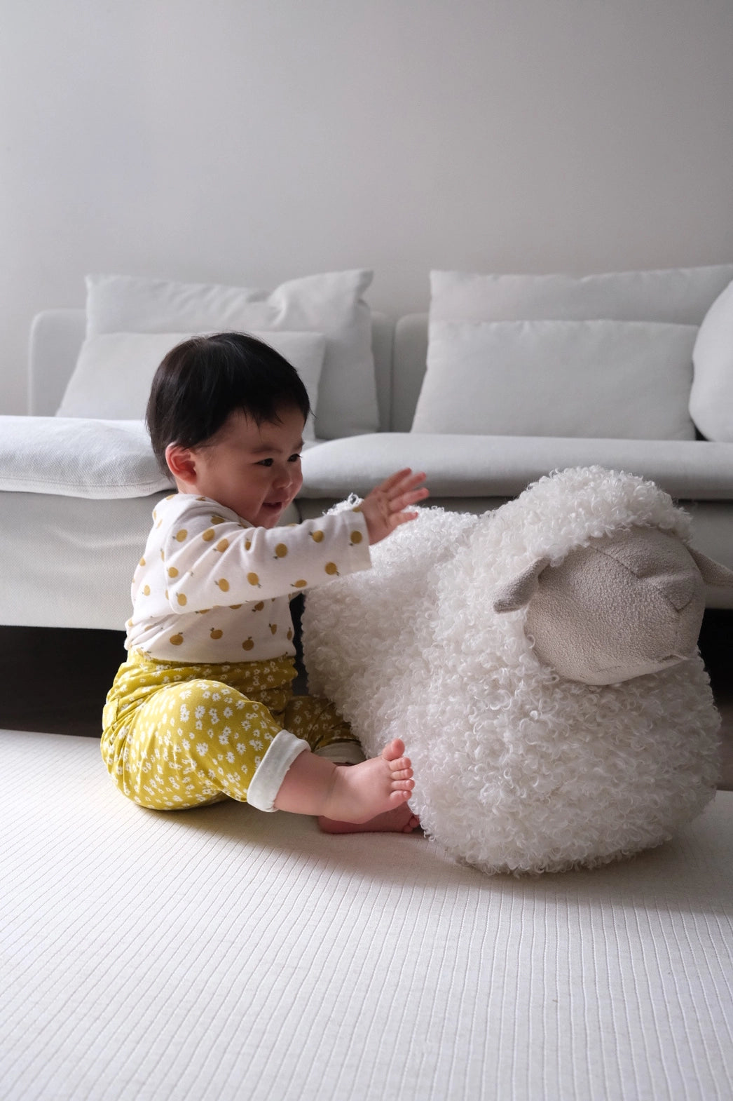 Little Lamb Kind Baa Baa Sheep Pouf Ride-On Toy