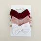 Emi Lei Velvet Nylon Stretchy Bow Headband Set of 3