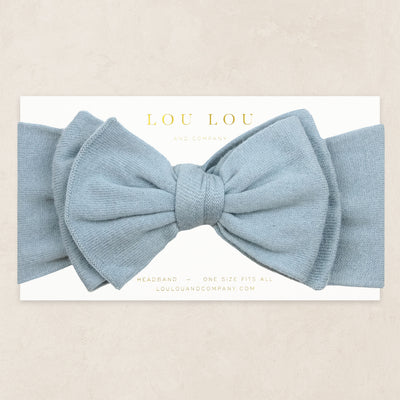 Lou Lou and Company Sweater Bow - Steele Knit Headband