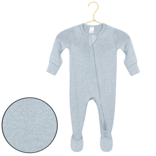Lou Lou and Company Plush Knit Zipper Footie - Miller