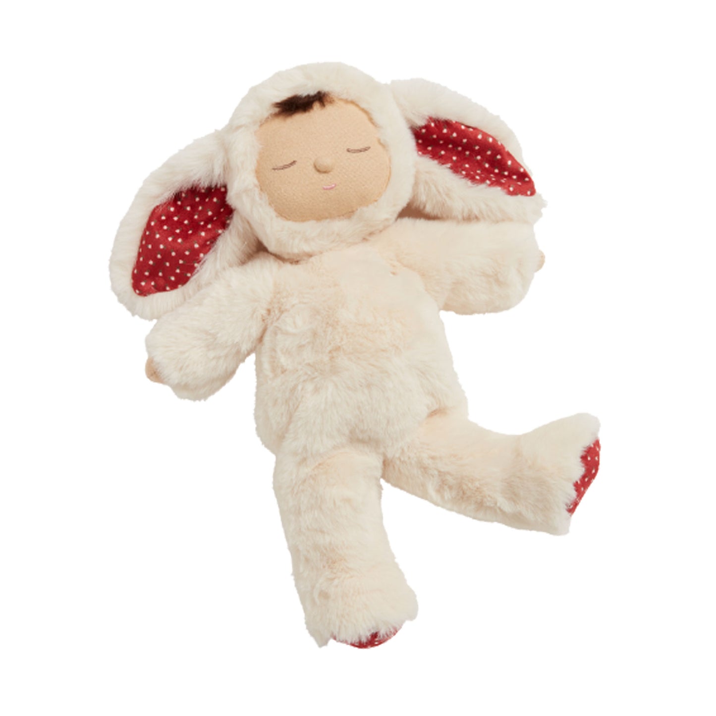 Olli Ella Cozy Dinkum Doll Bunny Twiggy - White / Red