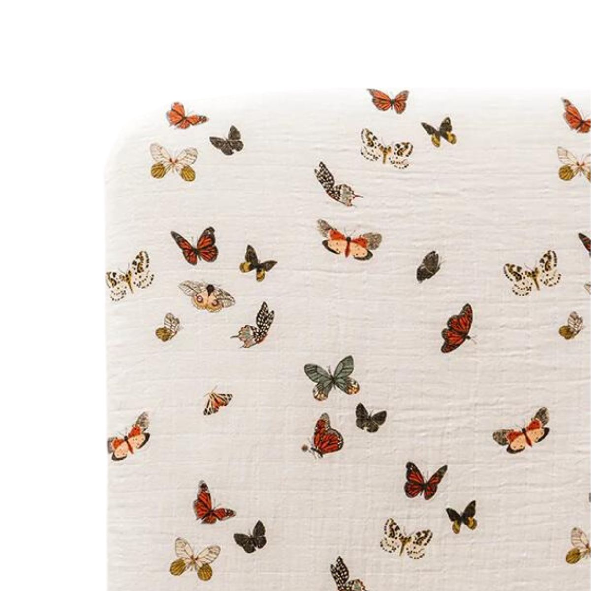 Cotton Muslin Crib Sheet - Butterfly Migration