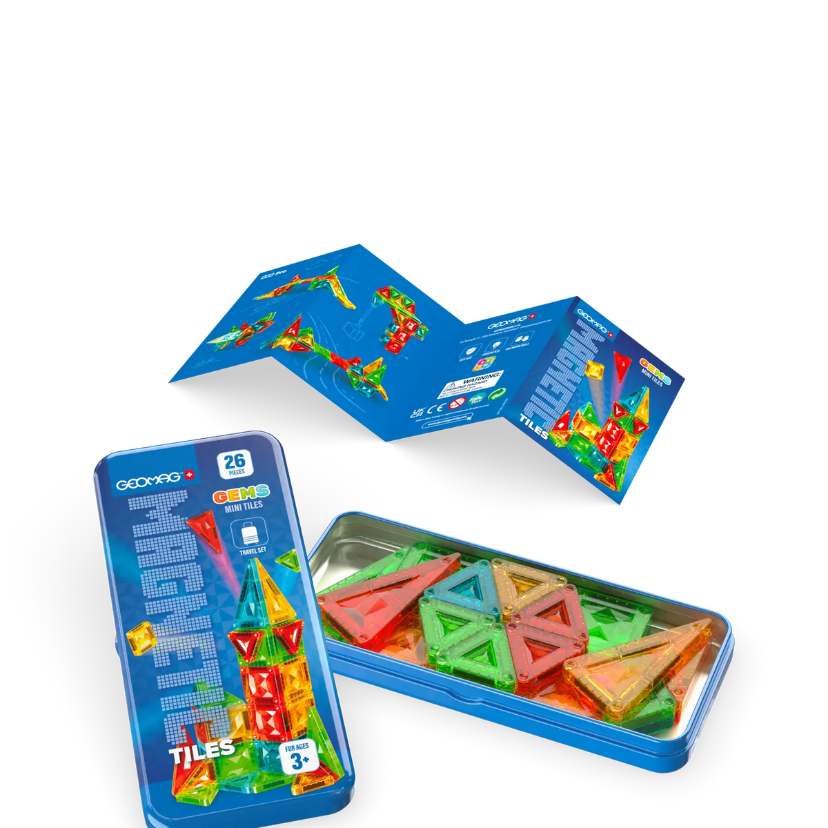 GEOMAGWORLD USA Geomag Mag Tiles Mini Gems Travel Set