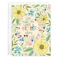 Gina B Designs Thinking of You Greeting Card - Yellow Happy Flowers