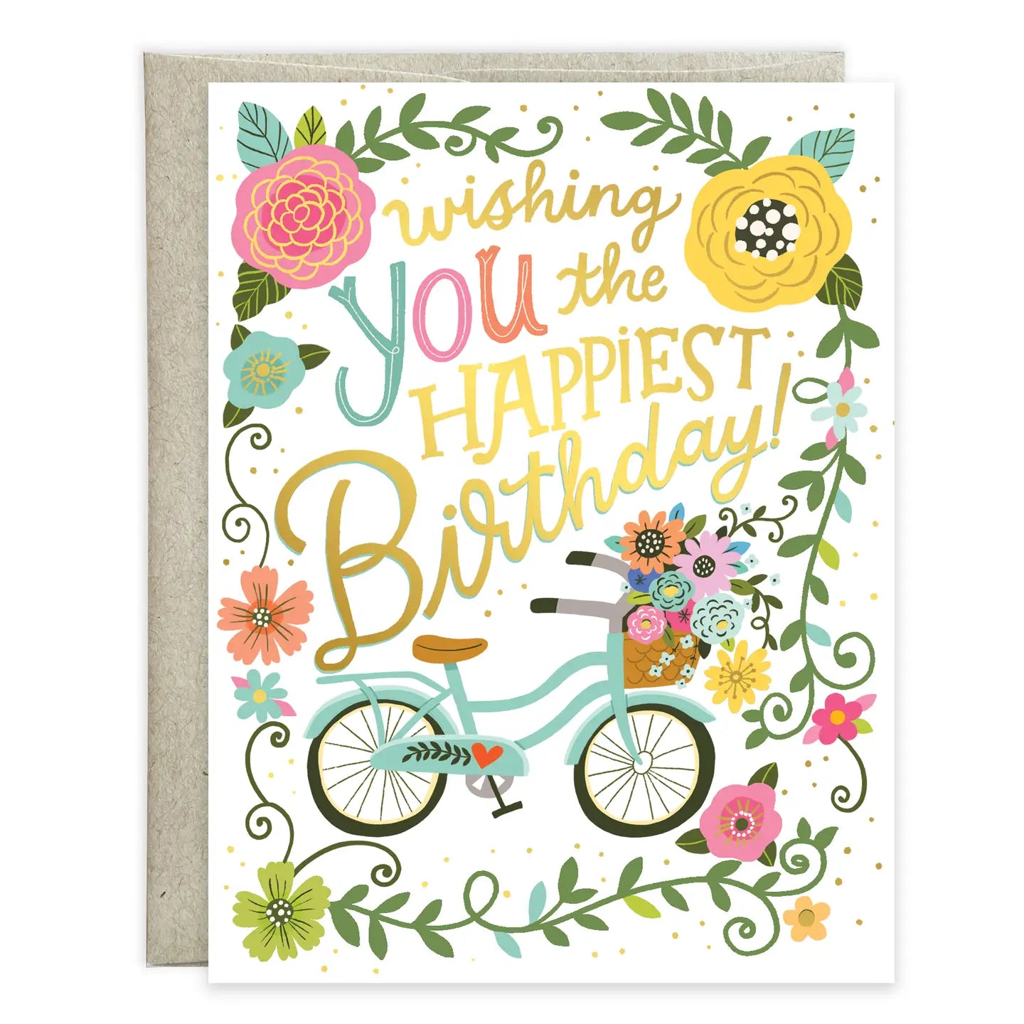 Gina B Designs Birthday Greeting Card - Bicycle