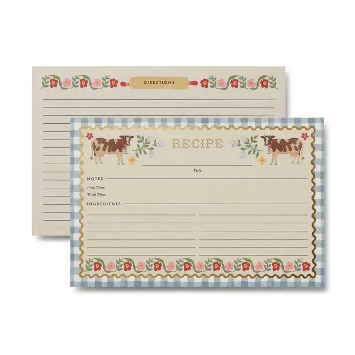 Rifle Paper Co Pack of 12 Home Sweet Home Recipe Cards