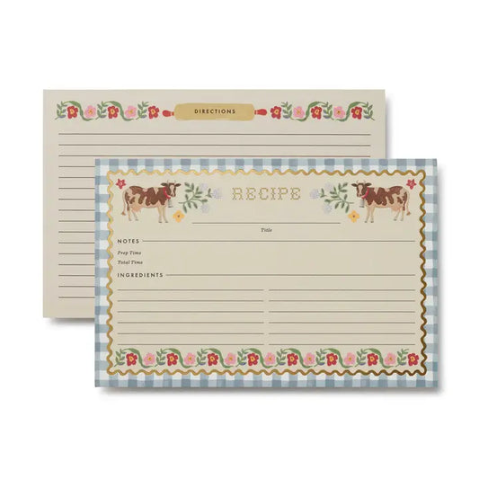 Rifle Paper Co Pack of 12 Home Sweet Home Recipe Cards