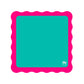 My Fair Mahjong Mahjong Mat - Green Center / Pink Scallop