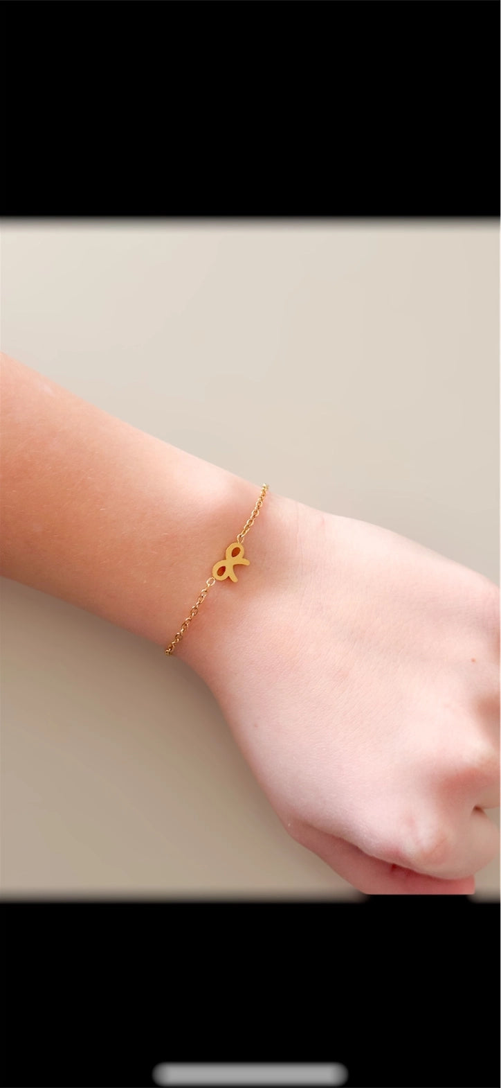 LittleLundsCo Baby and Mom Gold Bow Bracelet