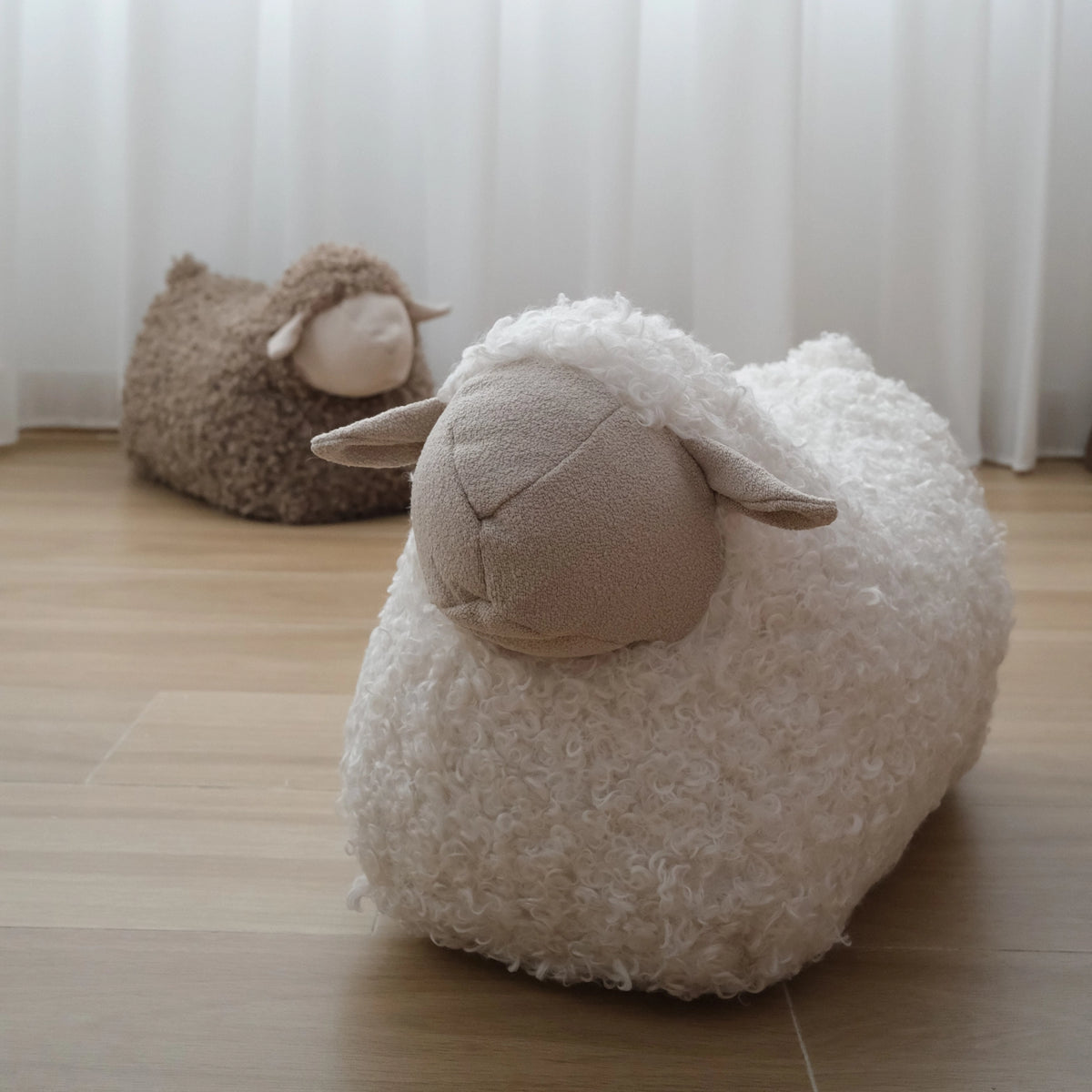 Little Lamb Kind Baa Baa Sheep Pouf Ride-On Toy