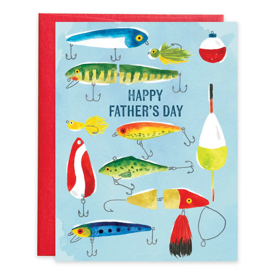 Gina B Designs Father's Day Greeting Card - Fishing Lures