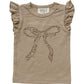 Mebie Baby Cheetah Bow Ruffle Tee