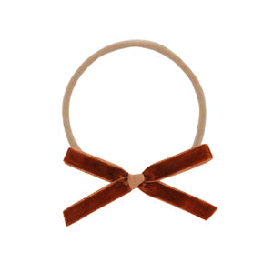 Lou Lou and Company Ribbon Bow - Ginger Velvet Headband