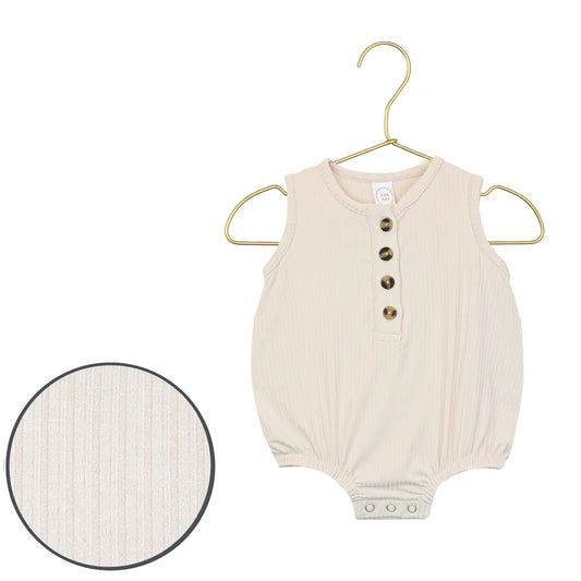 Lou Lou and Company Ribbed Bubble Romper - Cove