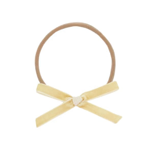 Lou Lou and Company Ribbon Bow Headband - Latte Velvet