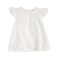 Viverano Organics Noelle Dobby Organic A Line Baby Dress + Bloomer - White