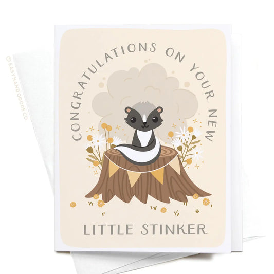 Easyhand Goods Congratulations On Your New Little Stinker Greeting Card