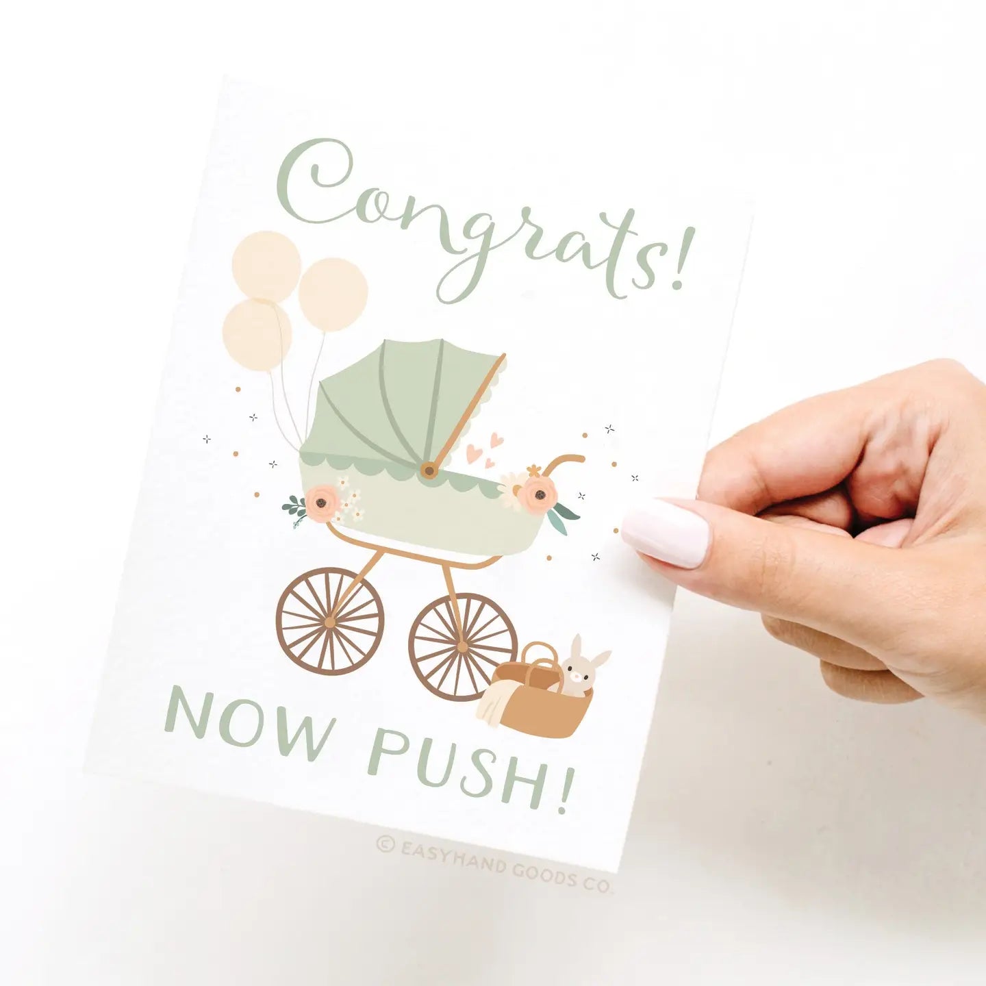 Easyhand Goods Now Push Baby Stroller Greeting Card