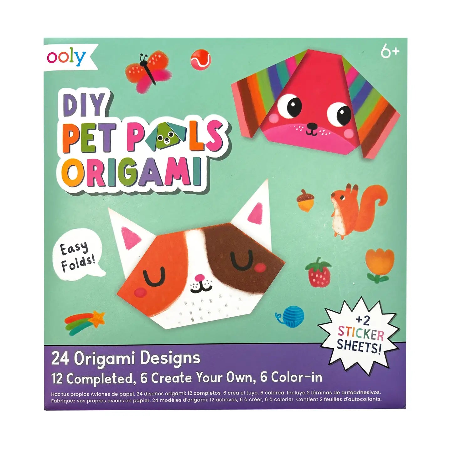 OOLY D.I.Y. Pet Pals Origami - Set of 24 Designs