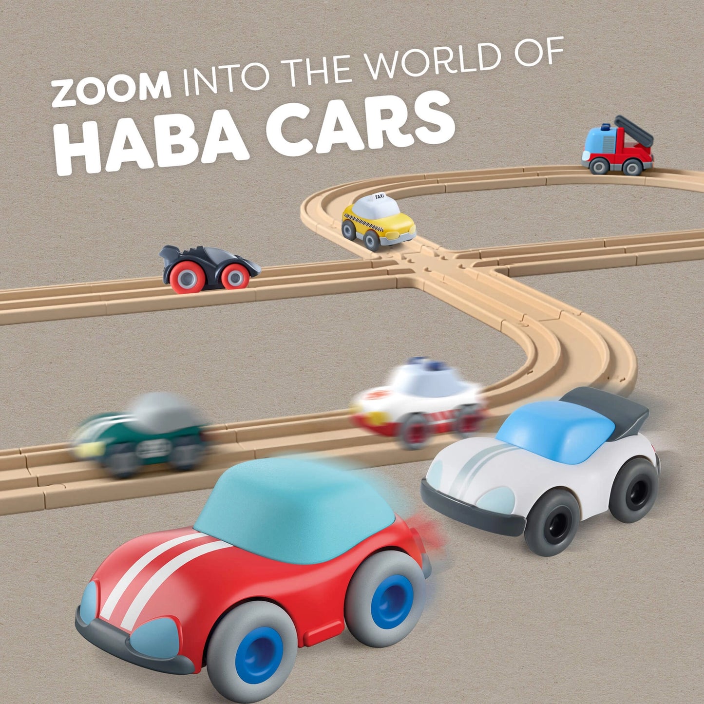 HABA USA Momentum Motor Cars - Recycled Green Speedster