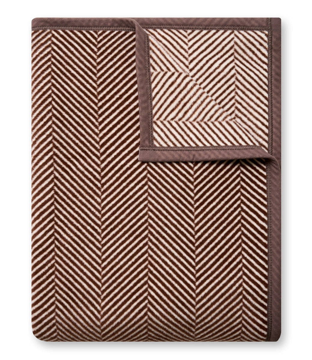 ChappyWrap Harborview Herringbone Chocolate Blanket