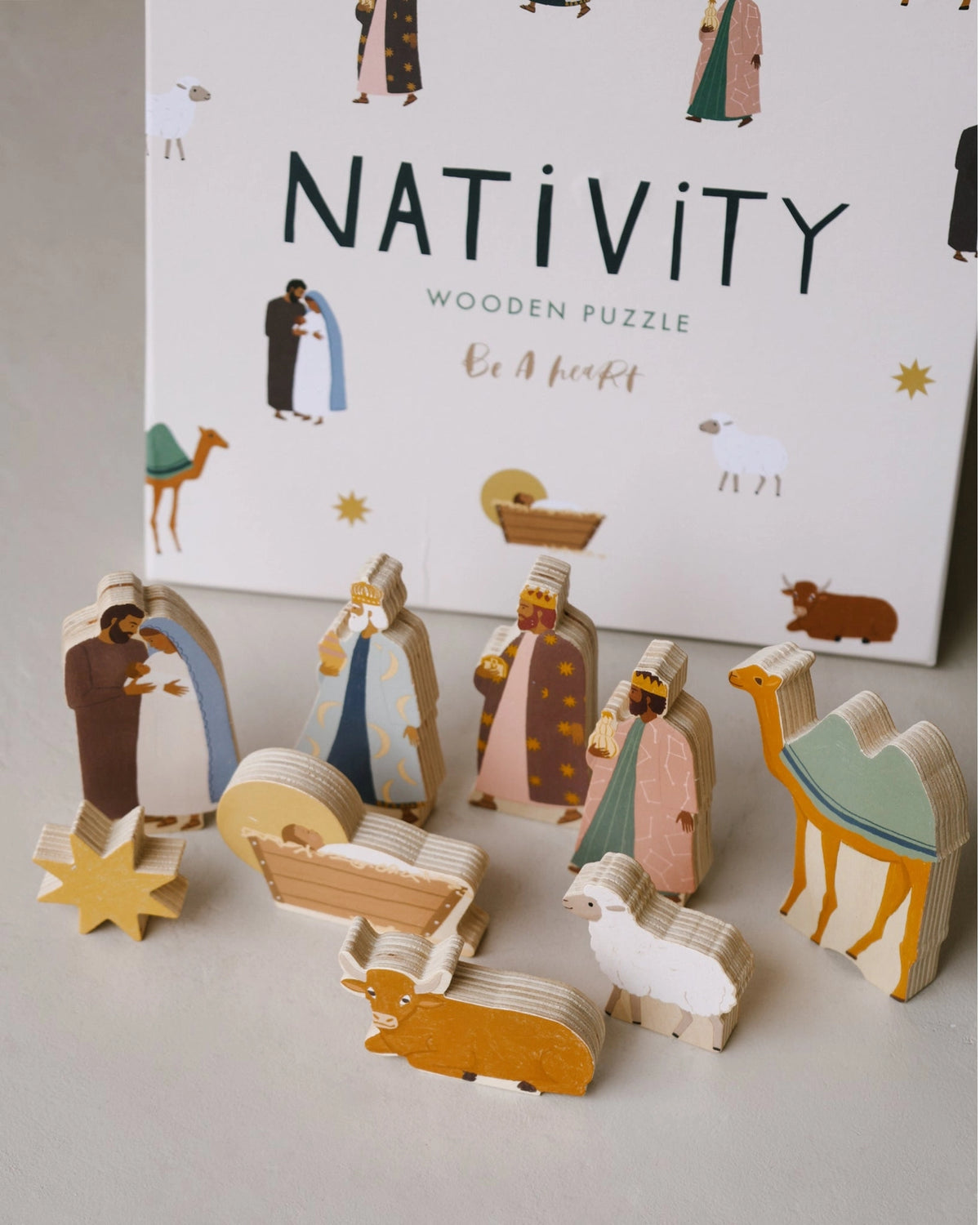 Be A Heart Nativity Wooden Puzzle