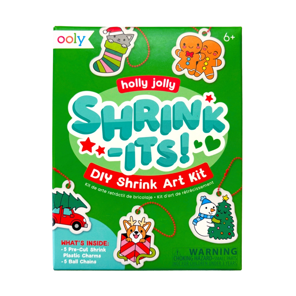 OOLY Mini Shrink-Its! Diy Shrink Art Kit - Holly Jolly