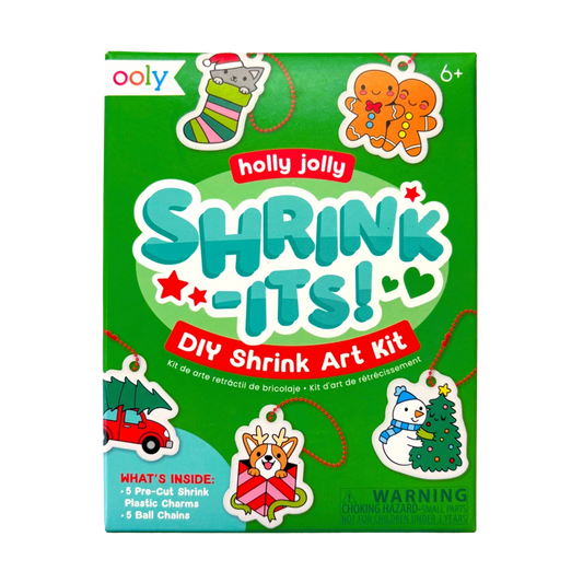 OOLY Mini Shrink-Its! Diy Shrink Art Kit - Holly Jolly