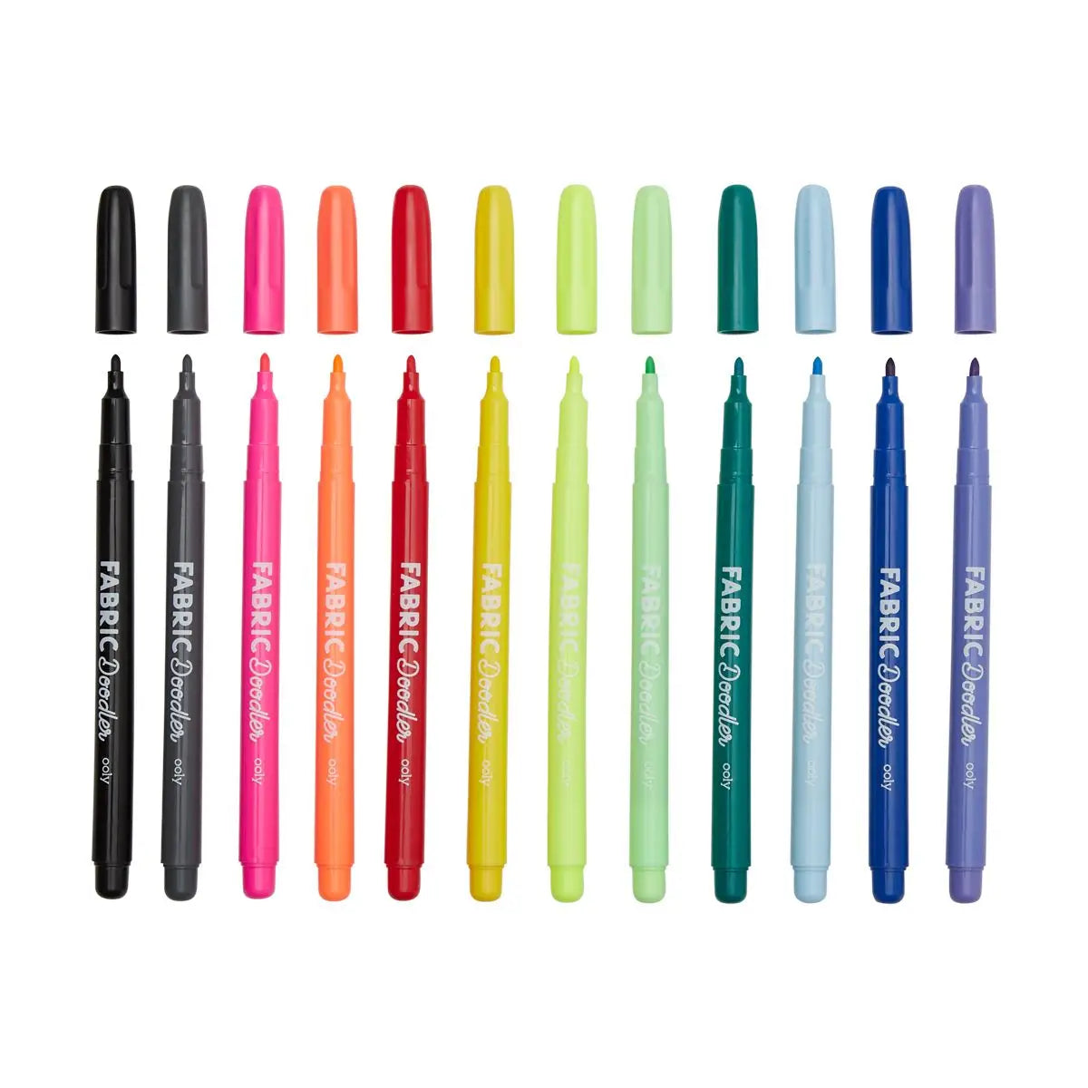 ooly Fabric Doodlers: Permanent Fabric Markers (Set of 12)