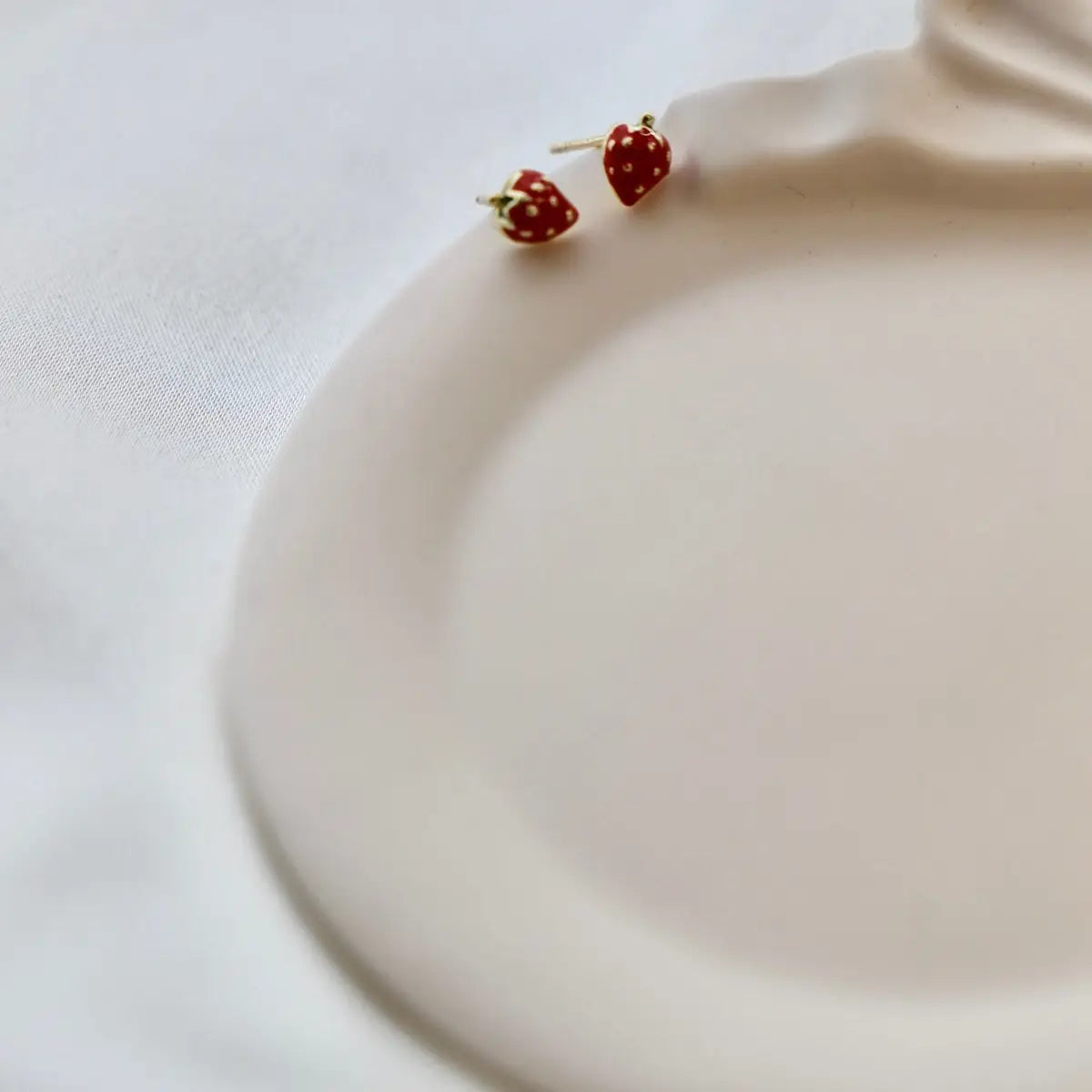 Katie Waltman Jewelry Mini Strawberry Studs