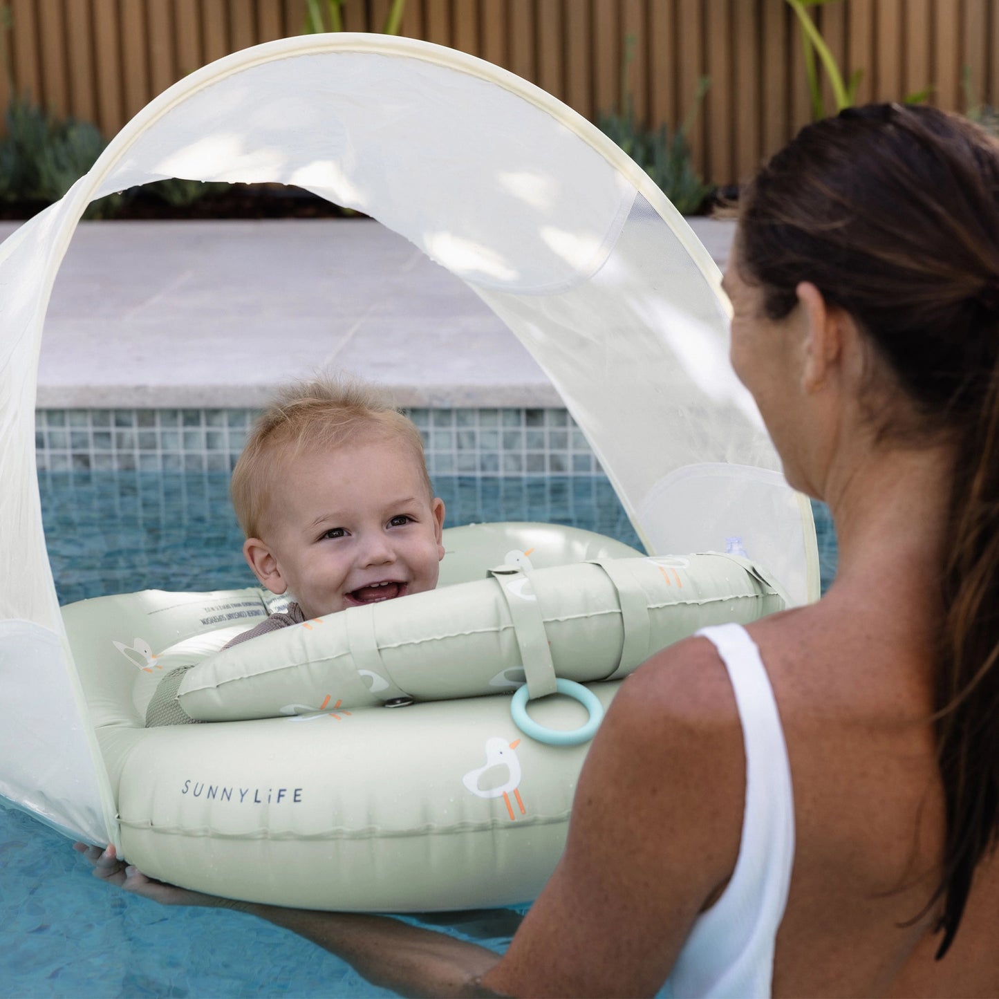 Sunnylife Interactive Baby Float Sammy the Seagull - Green