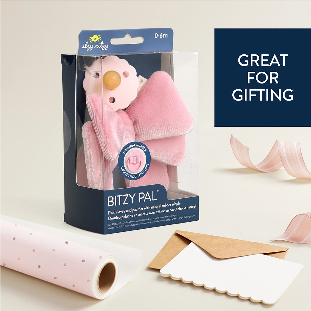 Itzy Ritzy Bitzy Pal Natural Rubber Pacifier and Lovey - Bow