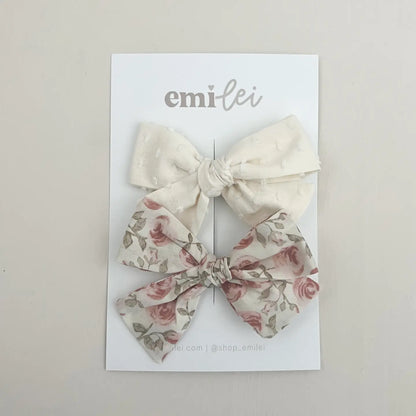 Emi Lei Alligator Clip Bow Set