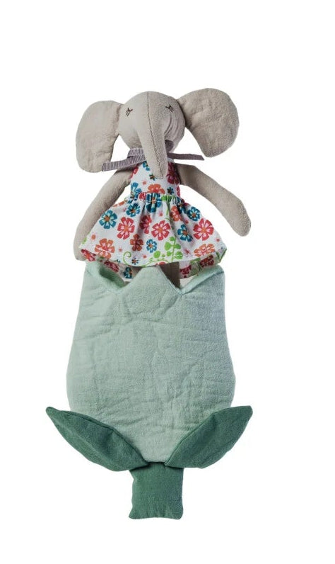 Creative Co op Plush Animal in a Flower Pocket