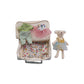 Creative Co op Fabric Zip Suitcase Bed with Plush Bunny & Outfits