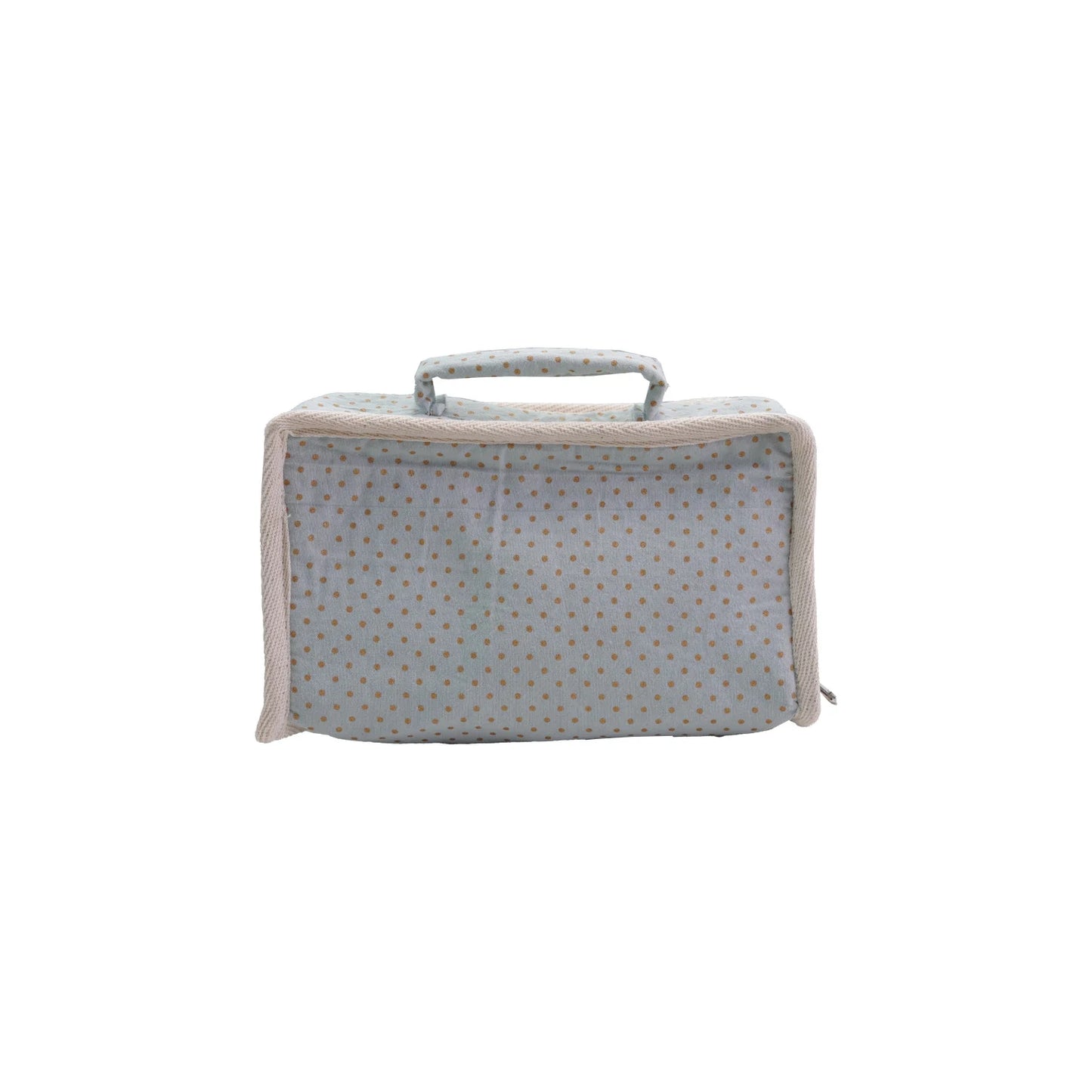 Creative Co op Fabric Suitcase Bed with Plush Bear & Outfits
