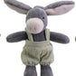 Creative Co op Plush Animal in Overalls