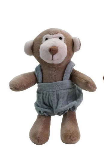 Creative Co op Plush Animal in Overalls