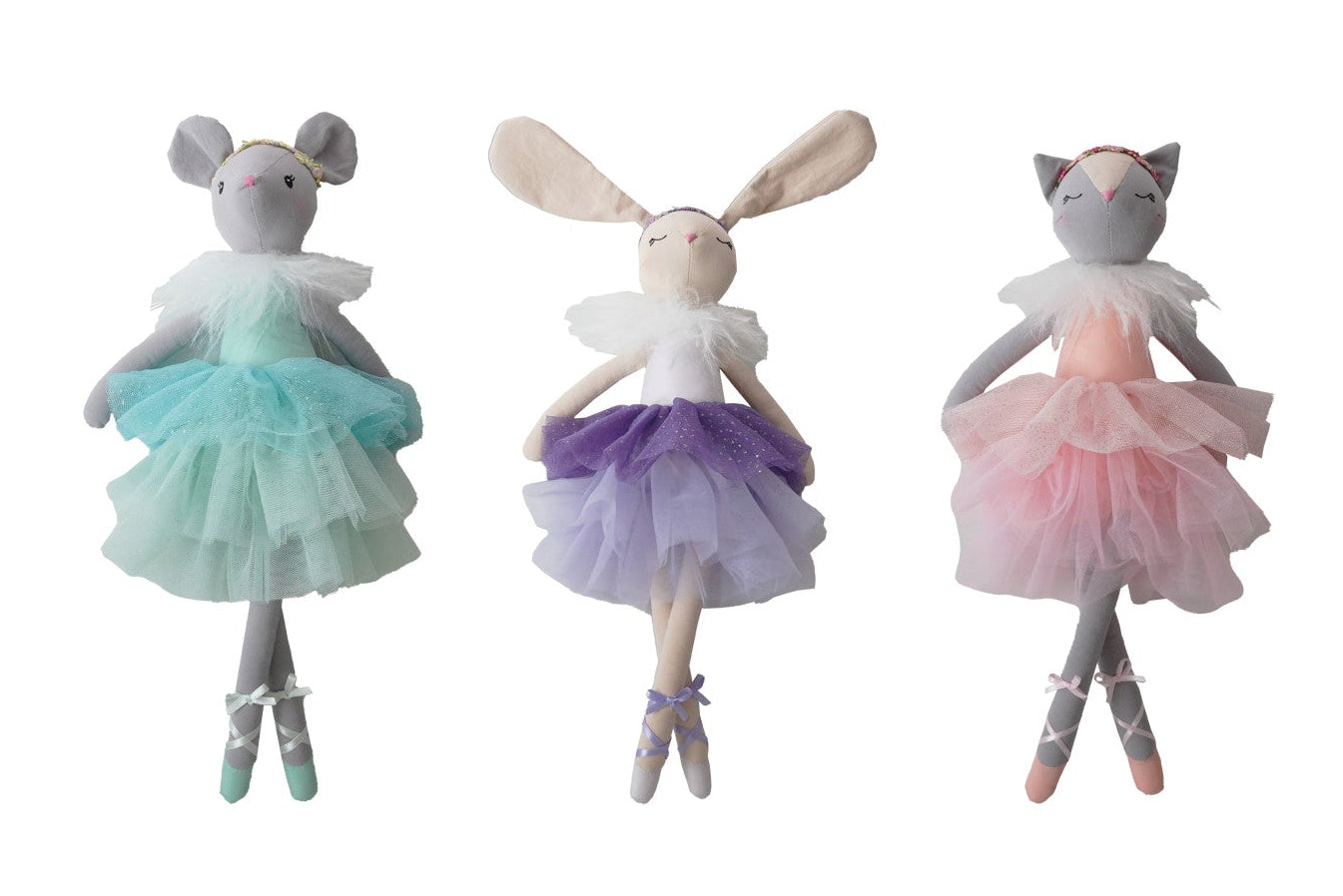 Creative Co op Fabric Animal in Tutu