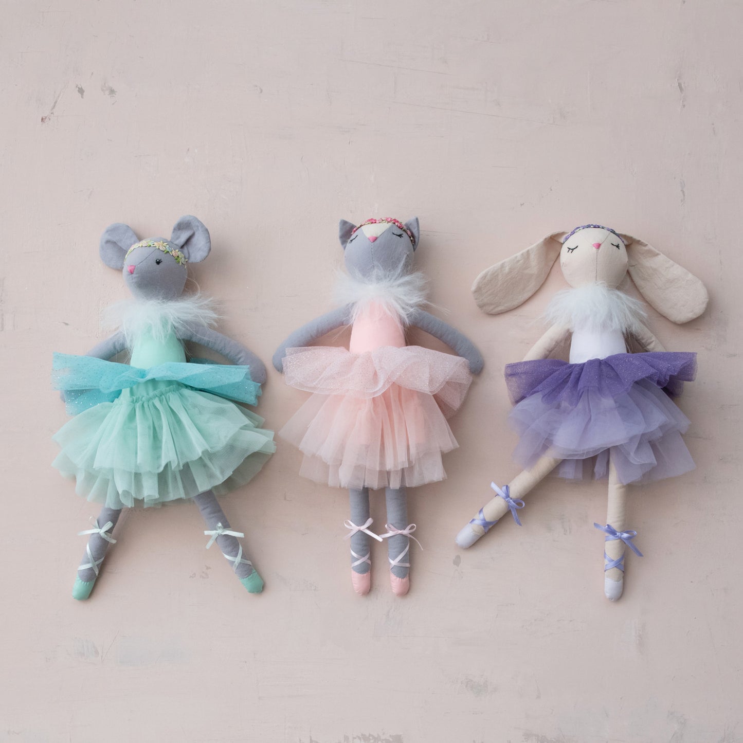 Creative Co op Fabric Animal in Tutu