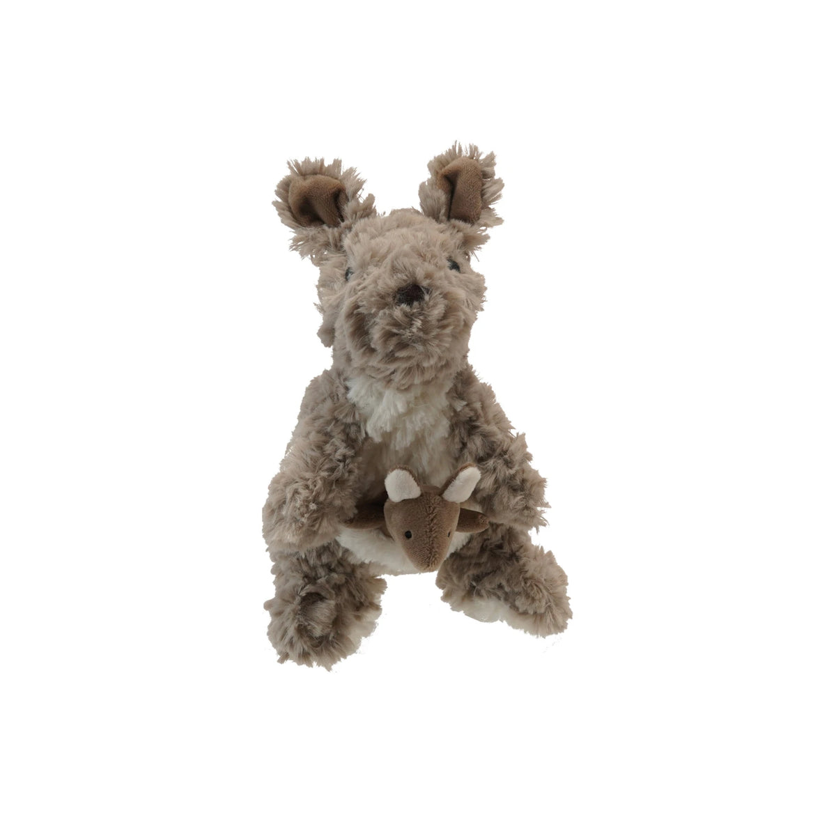 Creative Co-op Plush Kangaroo with Joey in Pouch